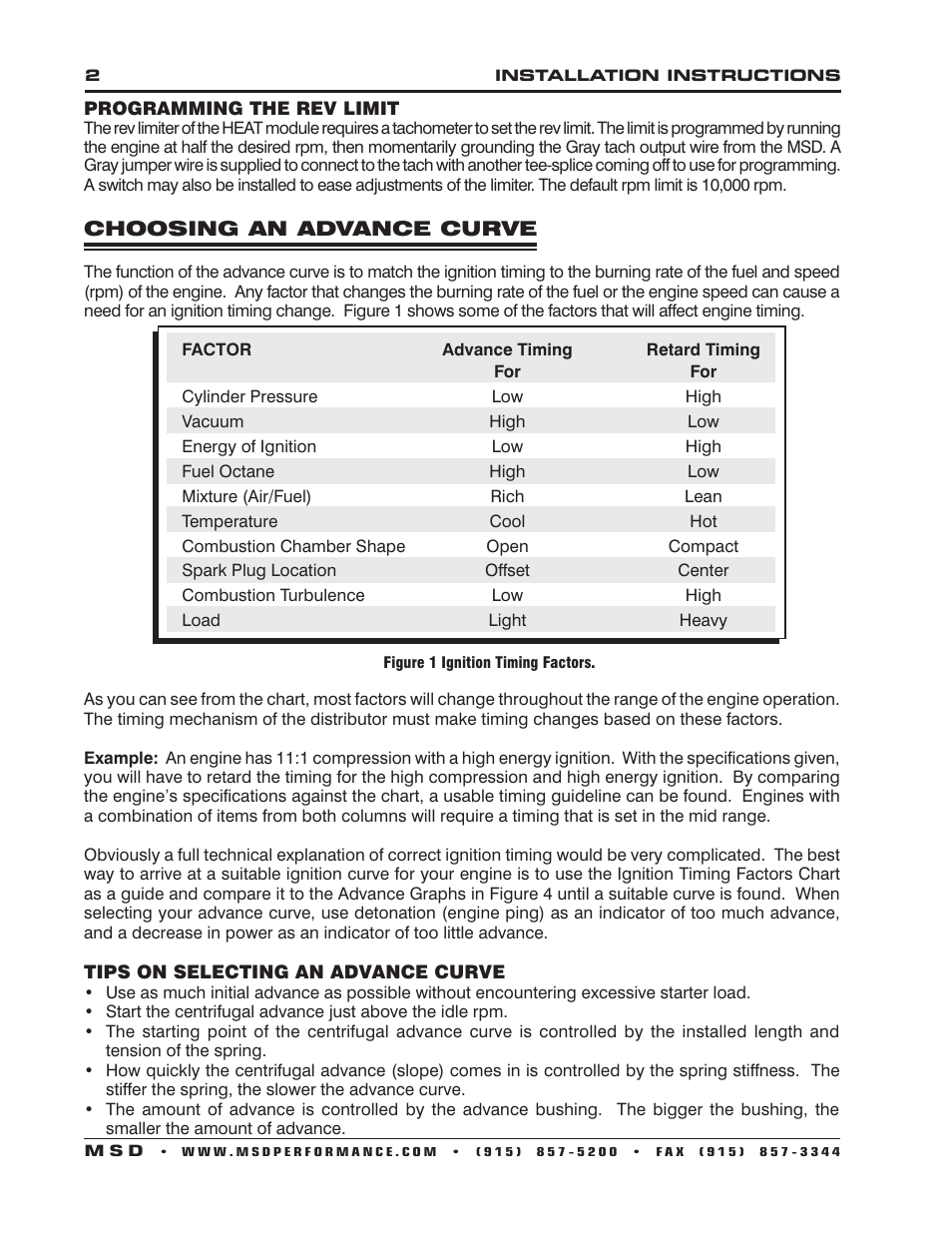 MSD 8365 GM HEI Billet Distributor Installation User Manual | Page 2 / 8