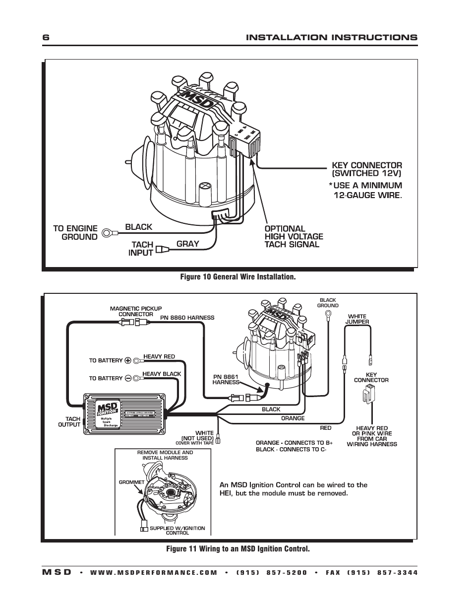 MSD 8365 GM HEI Billet Distributor Installation User Manual | Page 6 / 8