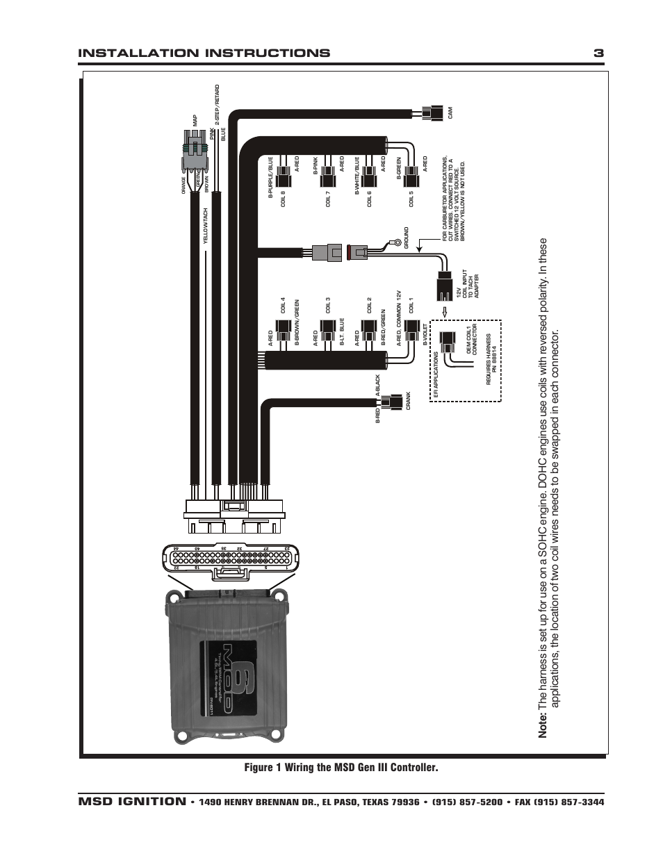 MSD 6011 Ford Modular Ignition Controller for 4.6L_5.4L Installation User Manual | Page 3 / 8