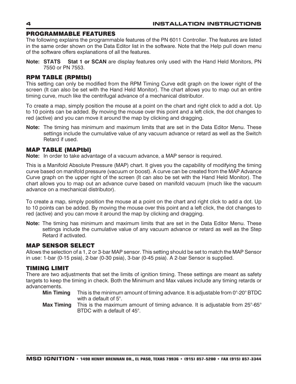 MSD 6011 Ford Modular Ignition Controller for 4.6L_5.4L Installation User Manual | Page 4 / 8