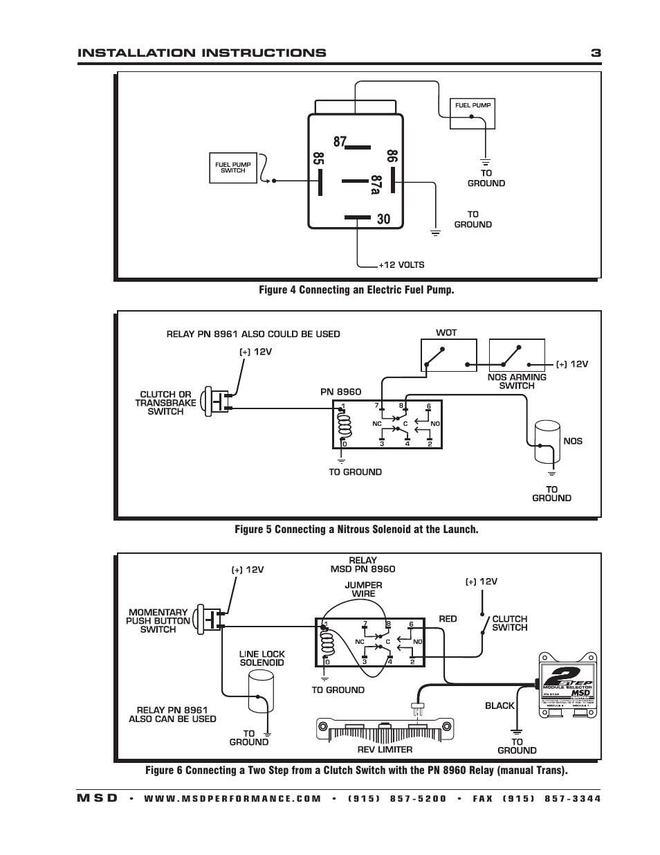 MSD 8961 High Current Relay, SPST Installation User Manual | Page 3 / 4