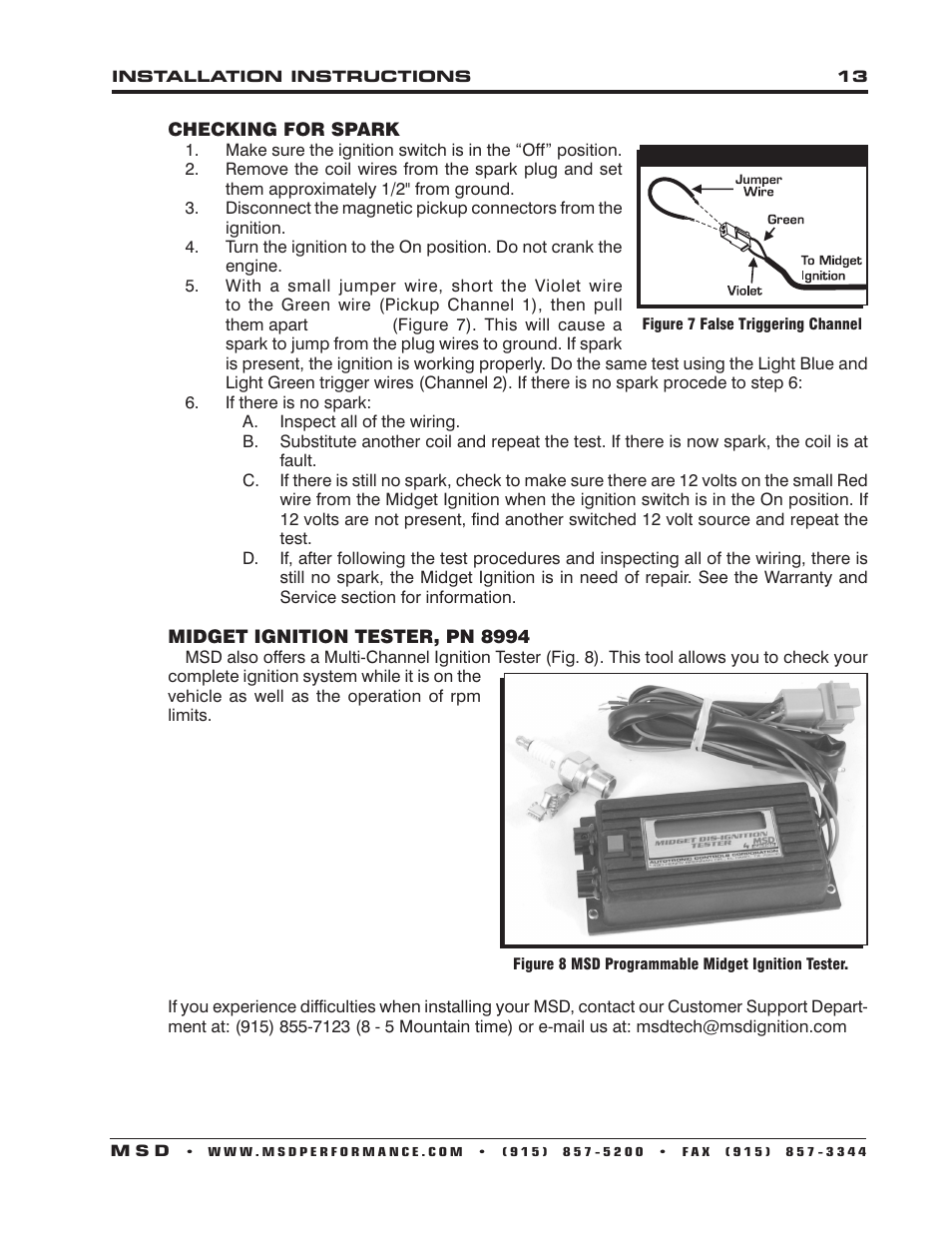 MSD 6214 Midget DIS-2 Programmable Race Ignition Installation User Manual | Page 13 / 16