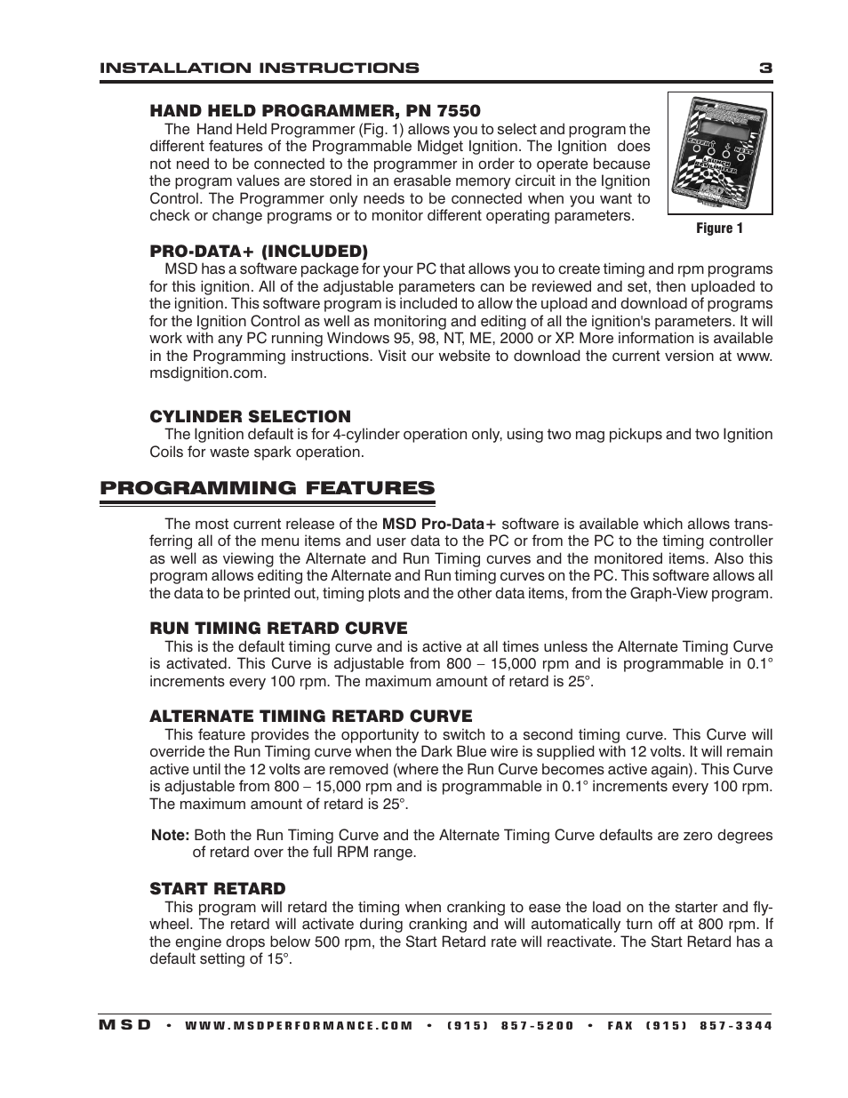 MSD 6214 Midget DIS-2 Programmable Race Ignition Installation User Manual | Page 3 / 16