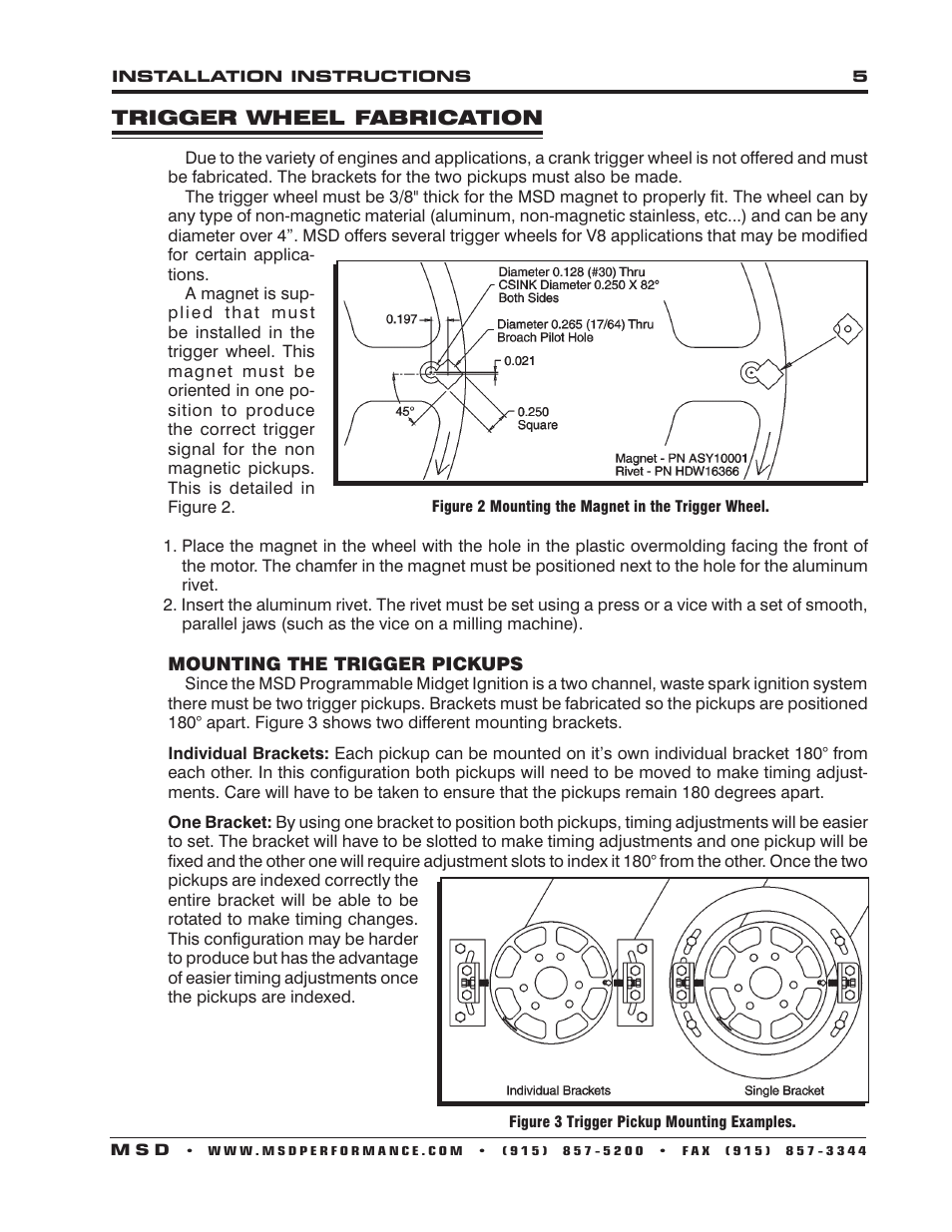 MSD 6214 Midget DIS-2 Programmable Race Ignition Installation User Manual | Page 5 / 16