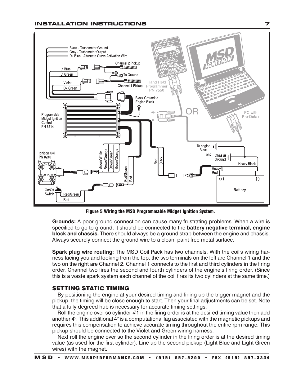 MSD 6214 Midget DIS-2 Programmable Race Ignition Installation User Manual | Page 7 / 16