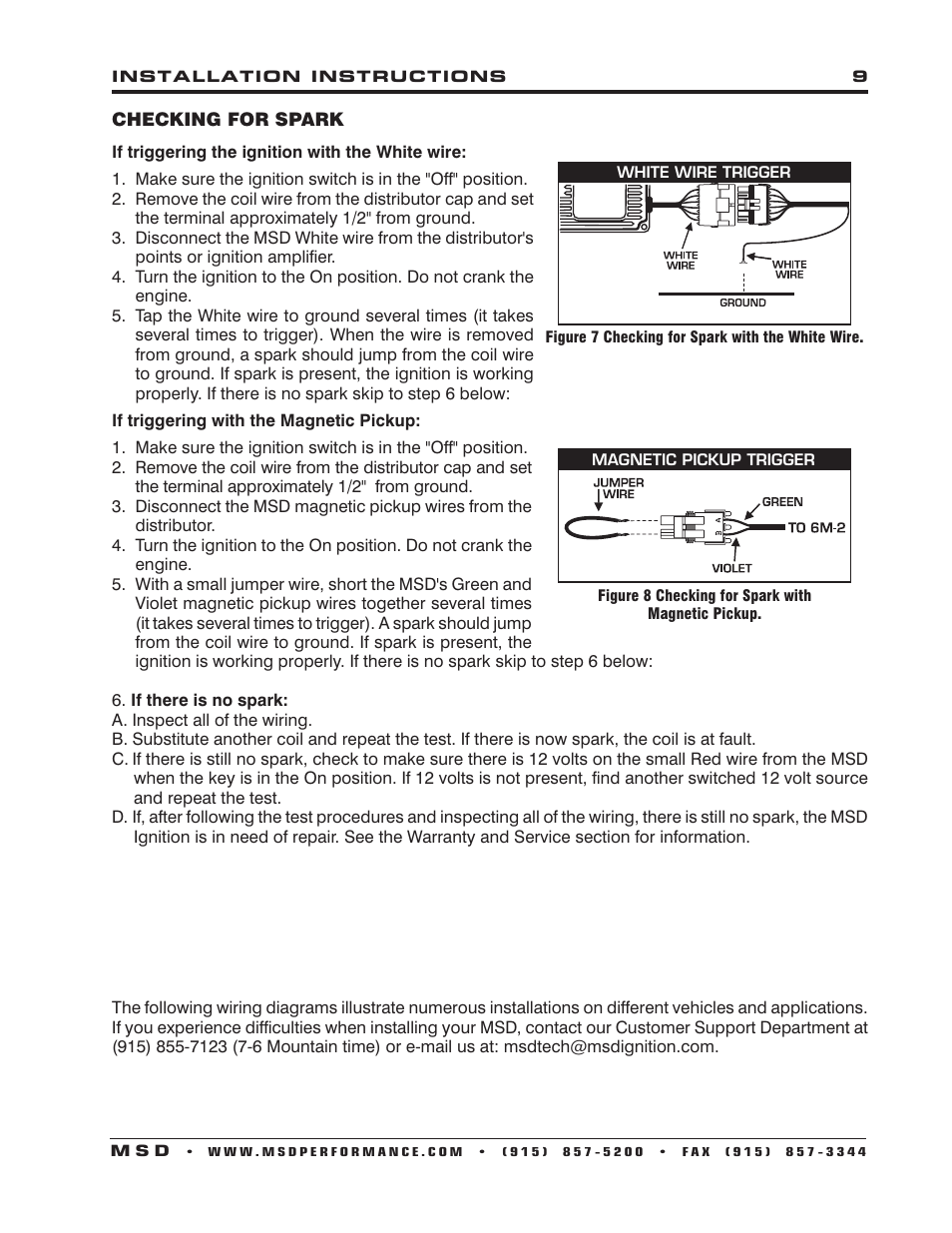 MSD 6560 6M-2L Marine Certified Ignition with Rev Limit Installation User Manual | Page 9 / 12