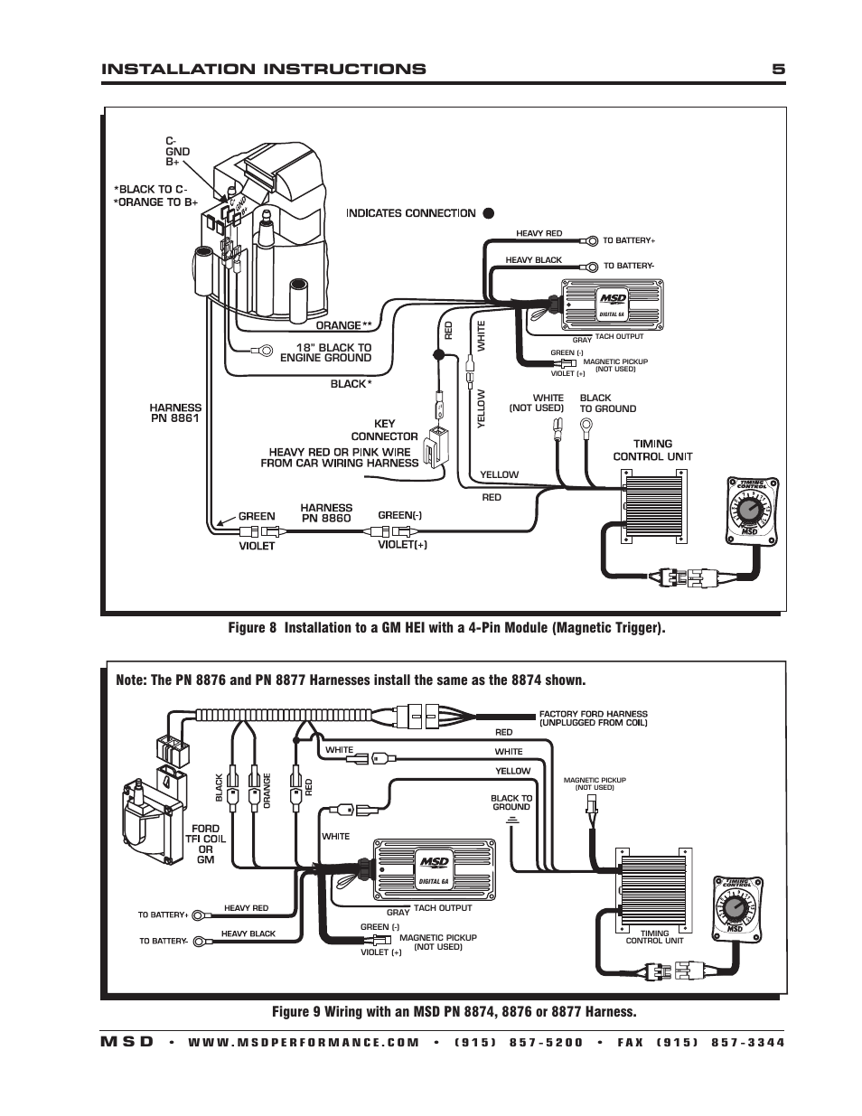 Installation instructions 5 m s d | MSD 8680 Adjustable Timing Control Installation User Manual | Page 5 / 8