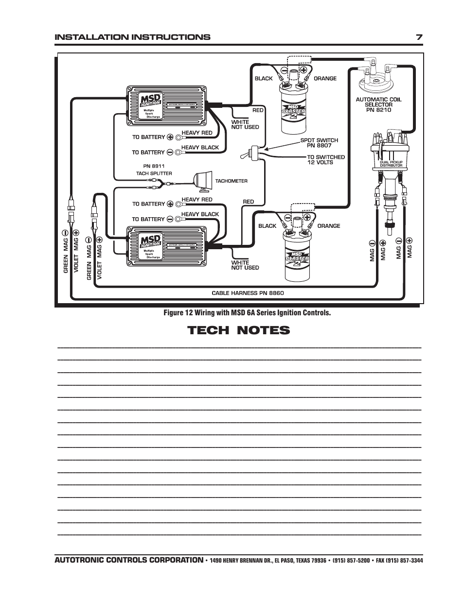 MSD 8384 Ford 351W Dual Pickup Distributor Installation User Manual | Page 7 / 8