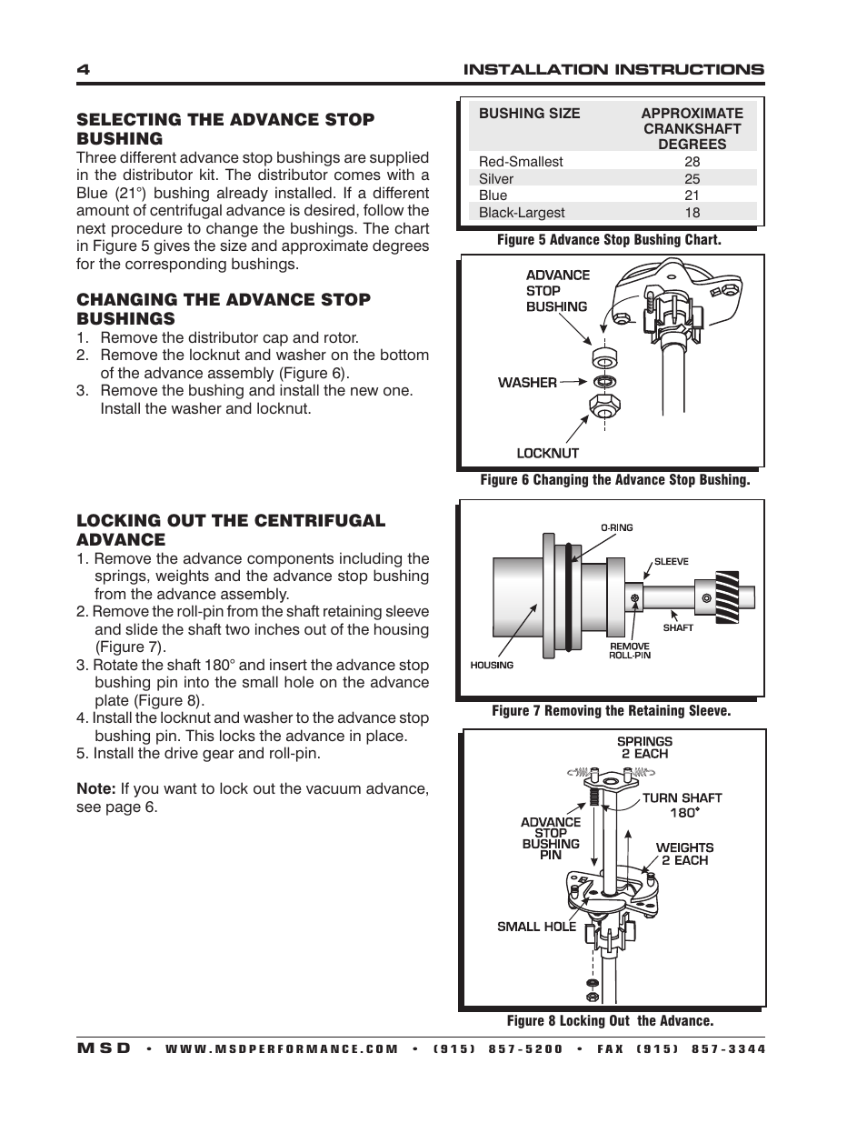 MSD 8383 Ford Y Block Ready-to-Run Distributor Installation User Manual | Page 4 / 8