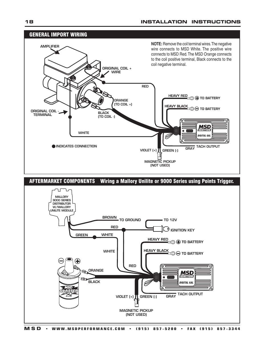MSD 6201 Digital 6A Ignition Control User Manual | Page 18 / 20