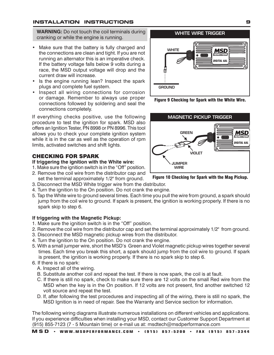 MSD 6201 Digital 6A Ignition Control User Manual | Page 9 / 20