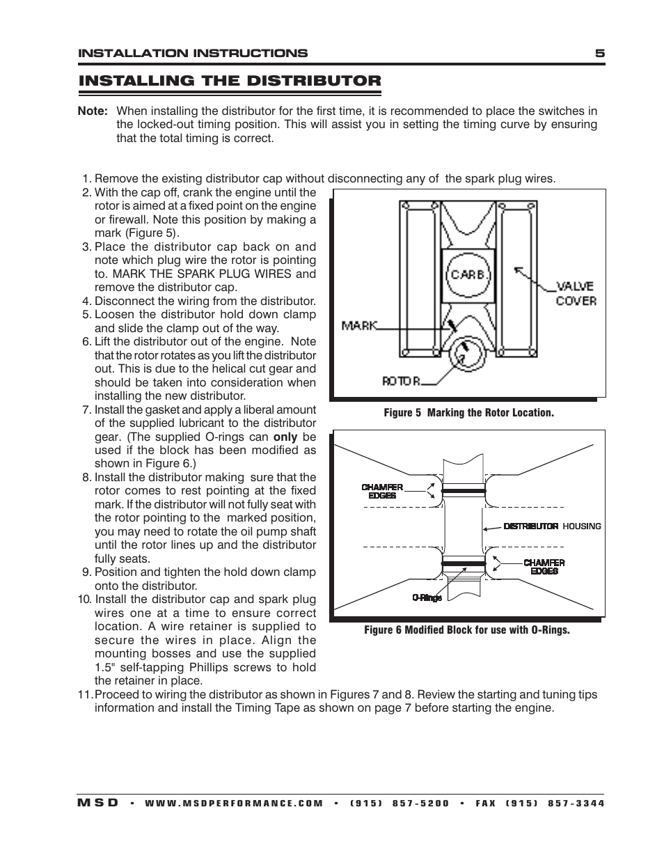 MSD 8394 Digital E-Curve Distributor Installation User Manual | Page 5 / 8