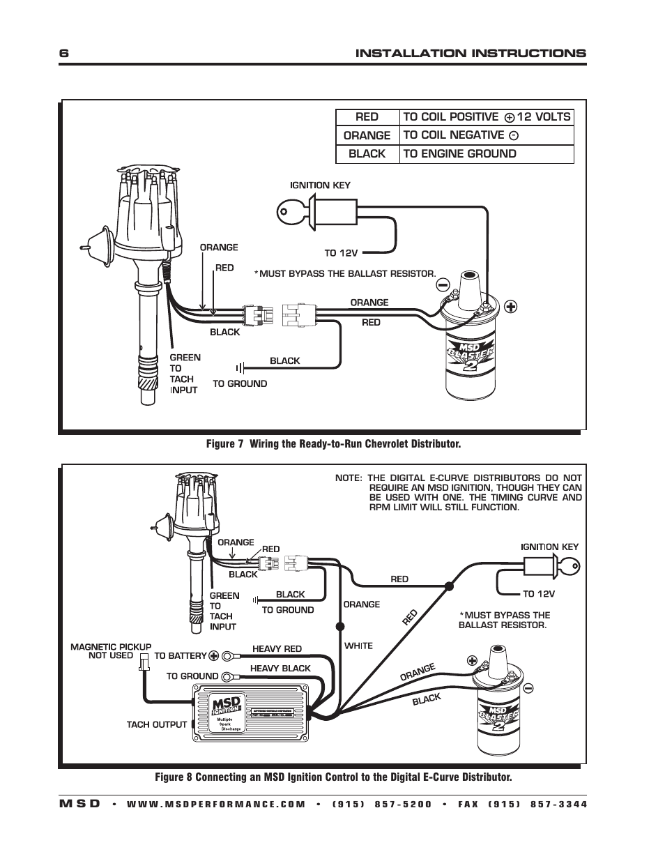 MSD 8394 Digital E-Curve Distributor Installation User Manual | Page 6 / 8