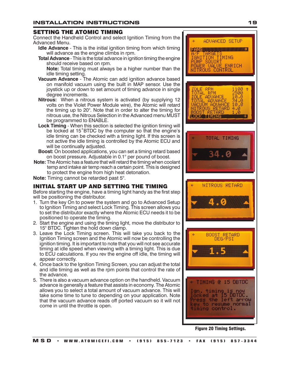 MSD 2910 Atomic EFI Master Kit Installation User Manual | Page 19 / 28