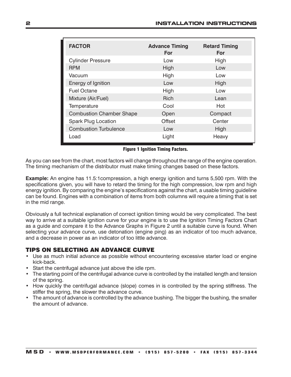 MSD 8485 VW Billet Distributor Installation User Manual | Page 2 / 8