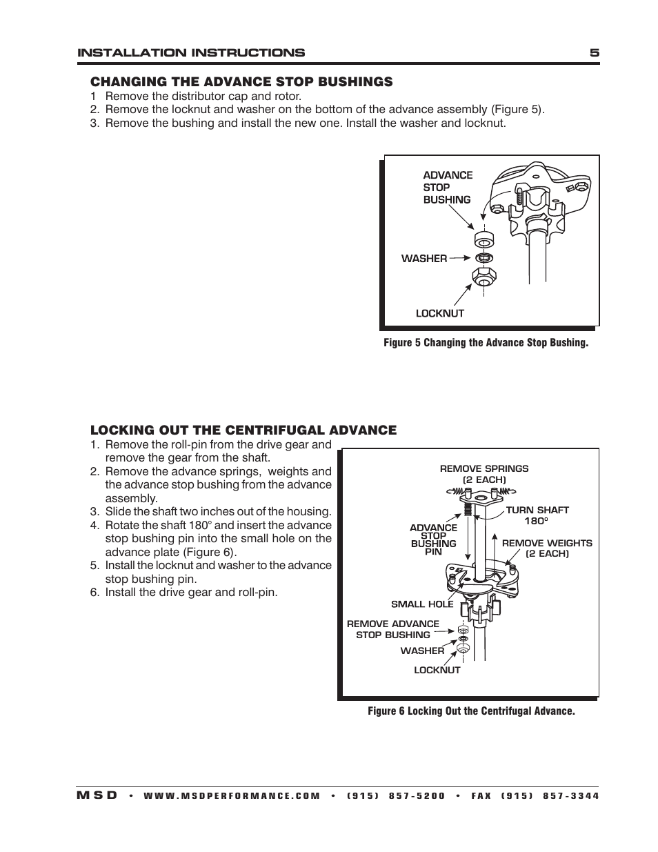MSD 8485 VW Billet Distributor Installation User Manual | Page 5 / 8