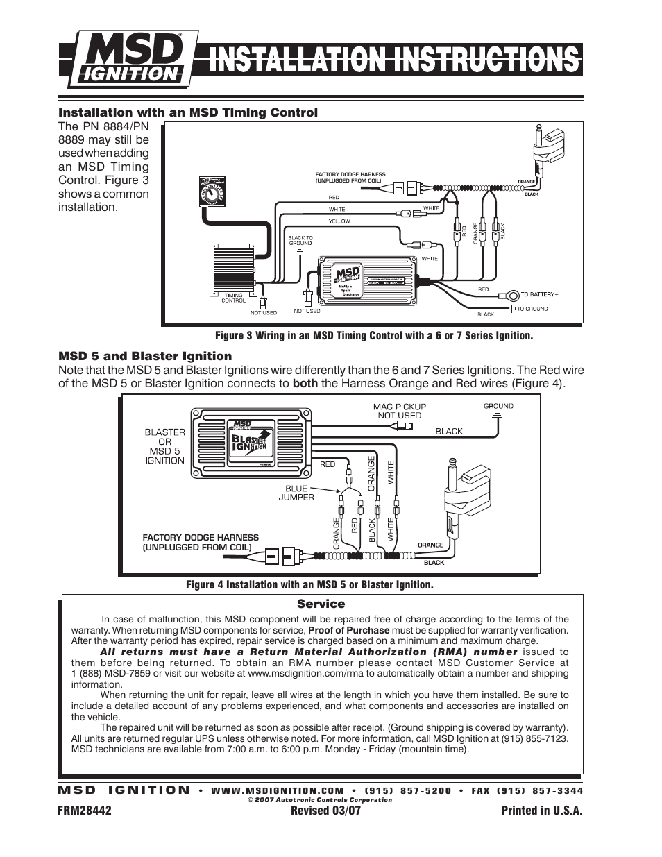 MSD 8889 Harness, MSD to 90-95 Dodge Ram 5.2_5.9L Installation User Manual | Page 2 / 2