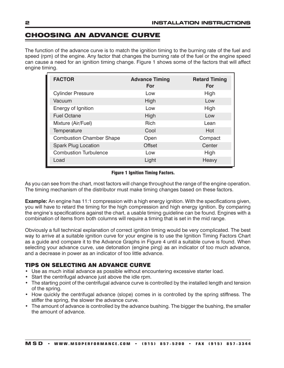 MSD 8566 Oldsmobile V8 350-455 Distributor Installation User Manual | Page 2 / 8