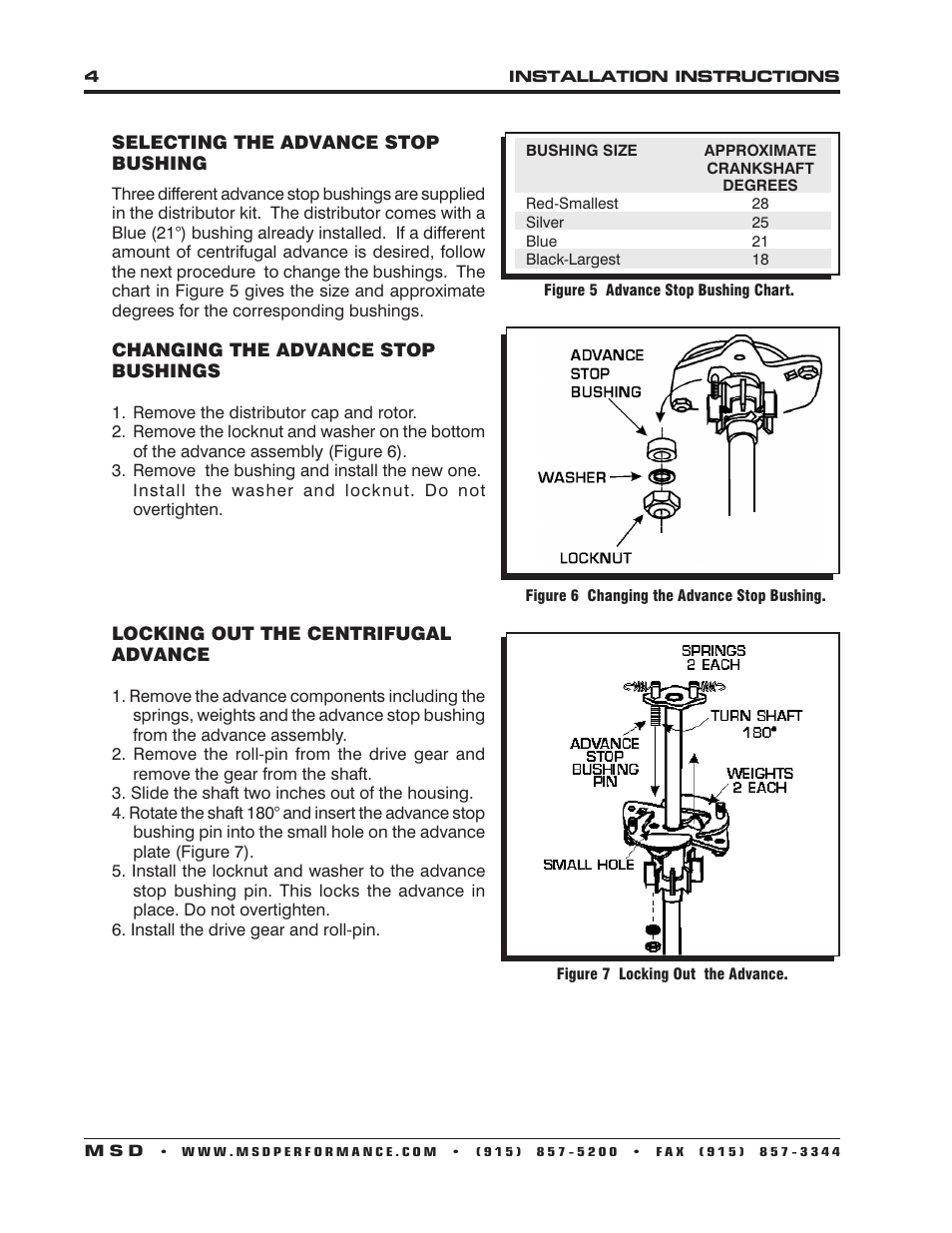 MSD 84891 Chevy Flat Top Pro-Billet Distributor Installation User Manual | Page 4 / 8