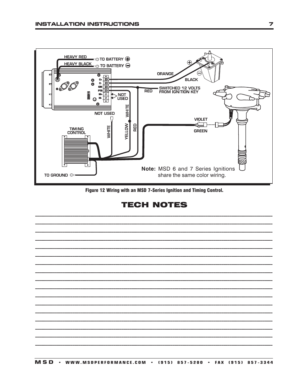 MSD 84891 Chevy Flat Top Pro-Billet Distributor Installation User Manual | Page 7 / 8