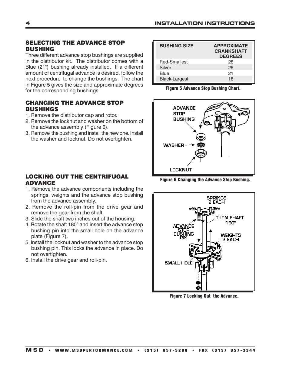 MSD 8570 Chevy Pro-Billet Small Diameter V8 Distributor Installation User Manual | Page 4 / 8