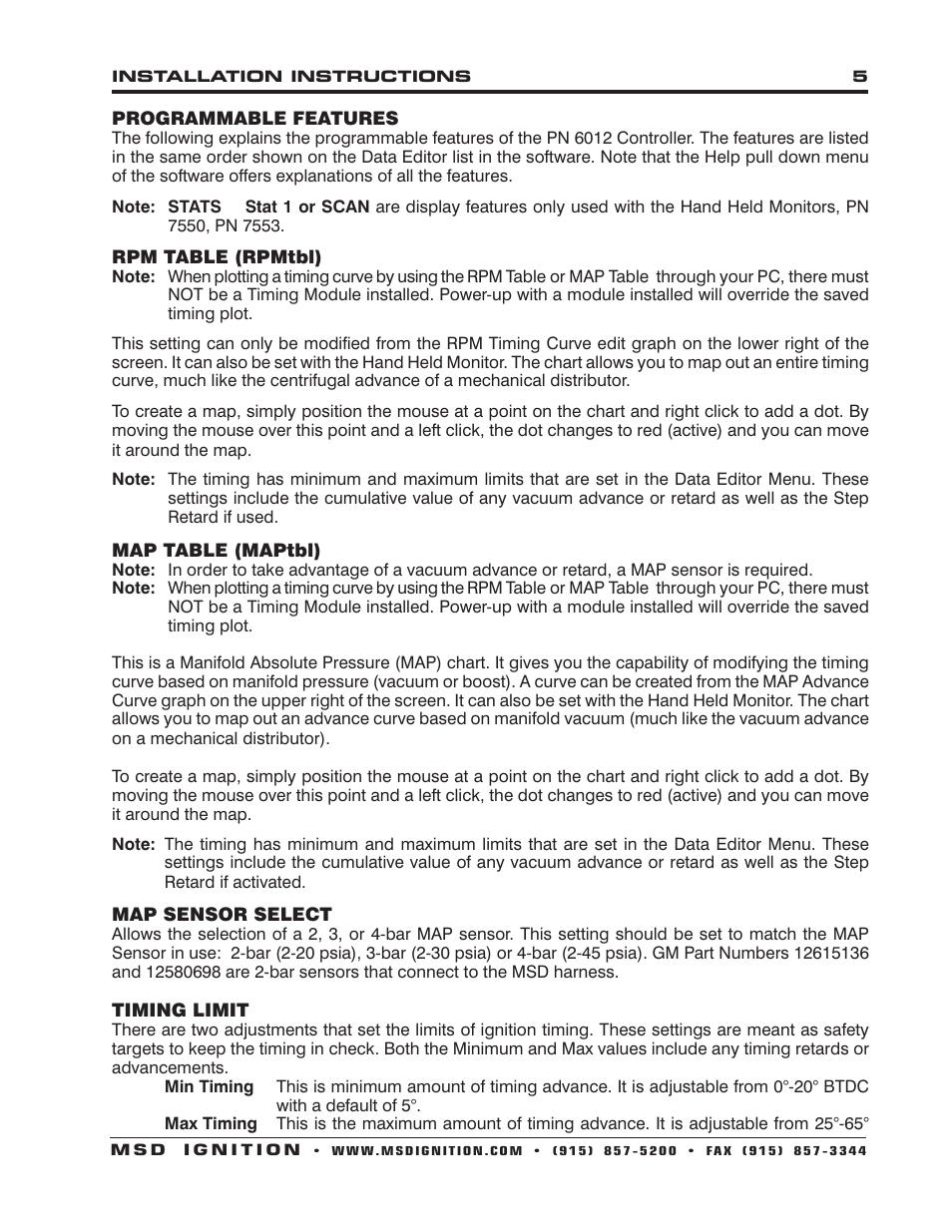 MSD 6012 GM LS2_7 Ignition Control, 06-On 58-Tooth Crank Installation User Manual | Page 5 / 8