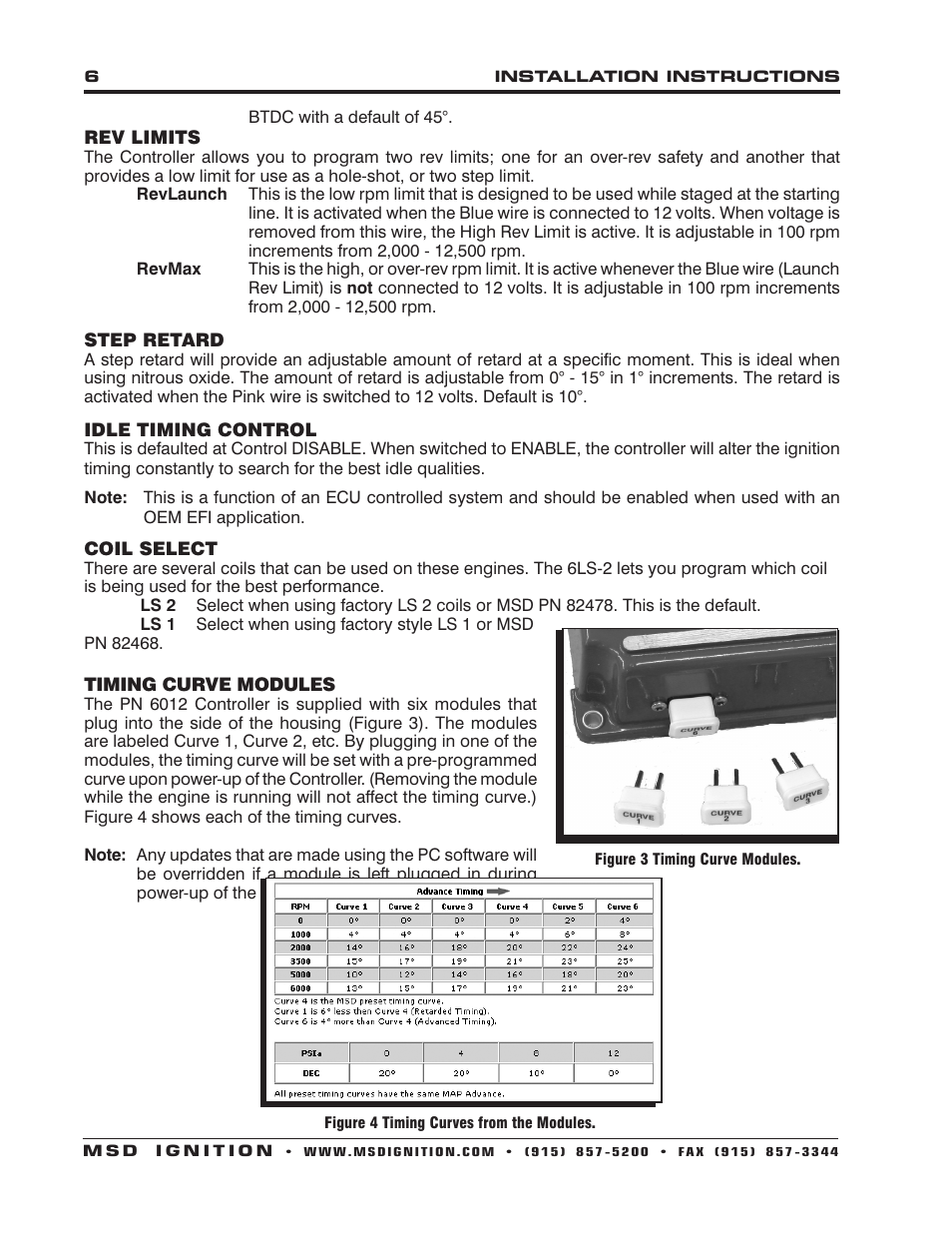 MSD 6012 GM LS2_7 Ignition Control, 06-On 58-Tooth Crank Installation User Manual | Page 6 / 8