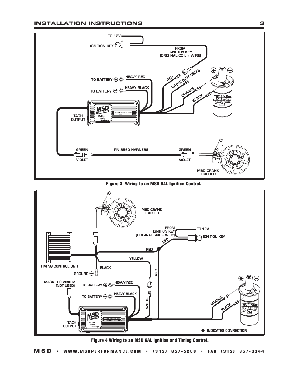 MSD 8610 Chevy Small Block Crank Trigger Kit User Manual | Page 3 / 8