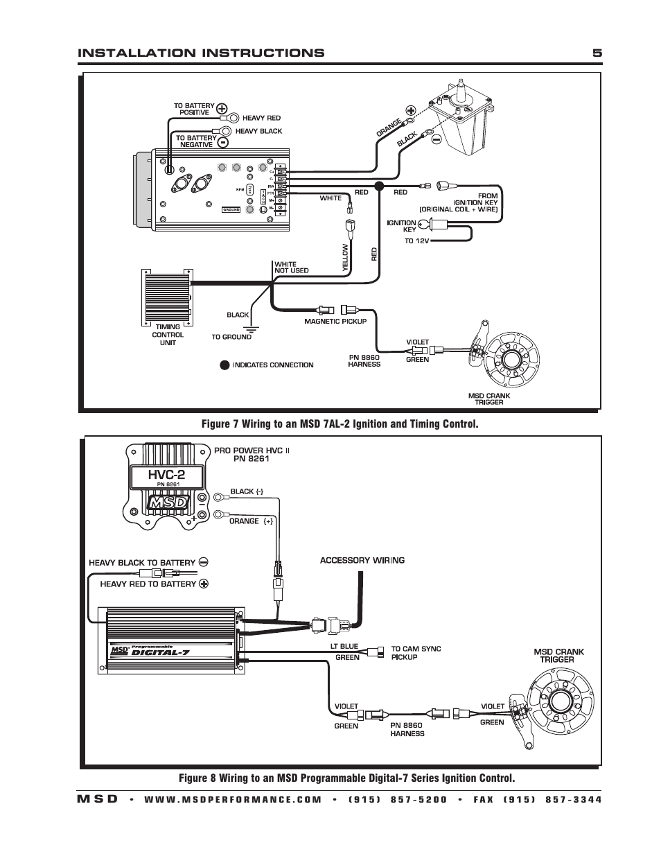 MSD 8610 Chevy Small Block Crank Trigger Kit User Manual | Page 5 / 8