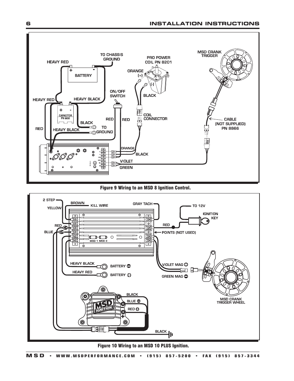 MSD 8610 Chevy Small Block Crank Trigger Kit User Manual | Page 6 / 8