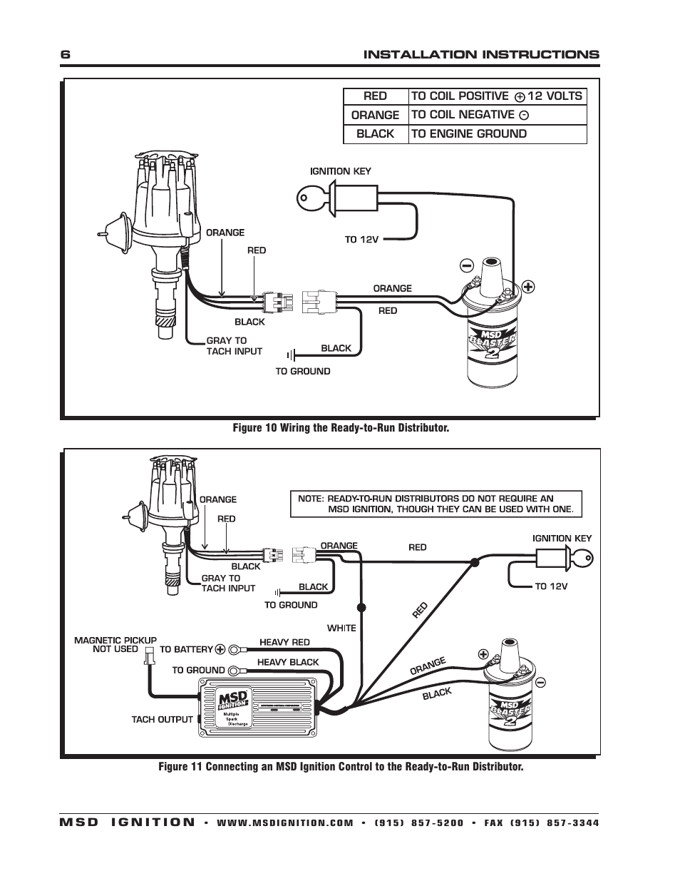 MSD 8529 Oldsmobile V8 Ready to Run Distributor Installation User Manual | Page 6 / 8