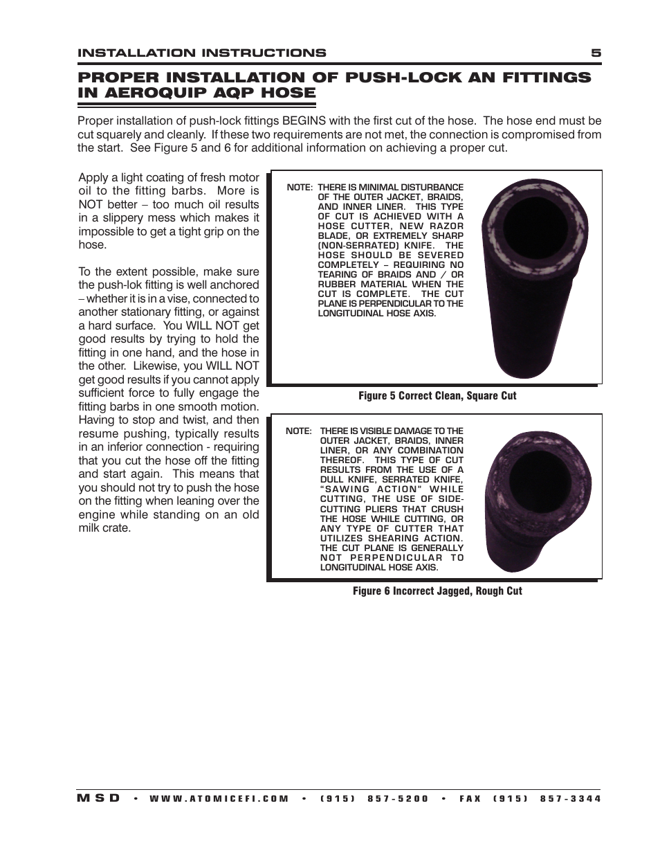 MSD 2922 Fuel Pump Return Kit Installation User Manual | Page 5 / 8