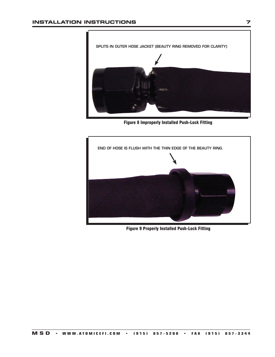 MSD 2922 Fuel Pump Return Kit Installation User Manual | Page 7 / 8