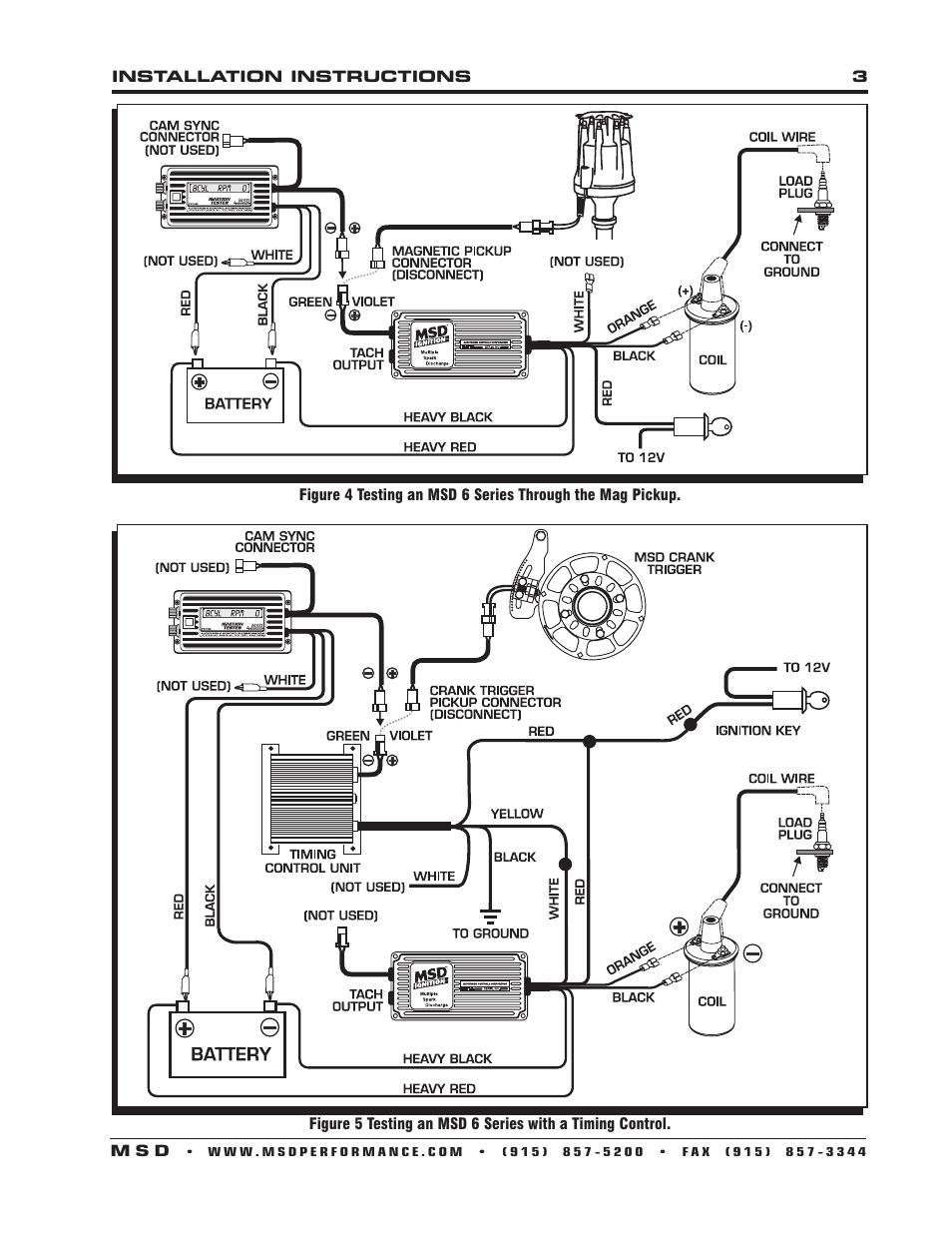 MSD 8998 Single Channel Digital Ignition Tester Installation User Manual | Page 3 / 8