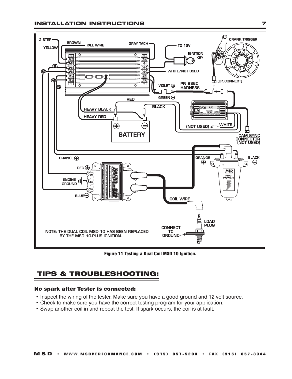 Tips & troubleshooting | MSD 8998 Single Channel Digital Ignition Tester Installation User Manual | Page 7 / 8