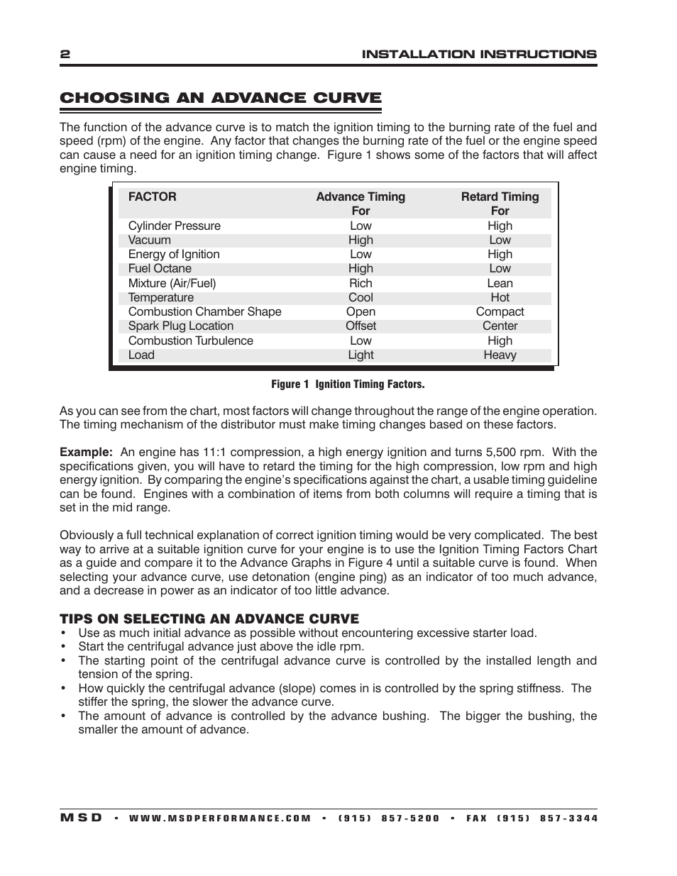 MSD 8388 Chrysler 318-360, Ready to Run Distributor Installation User Manual | Page 2 / 8