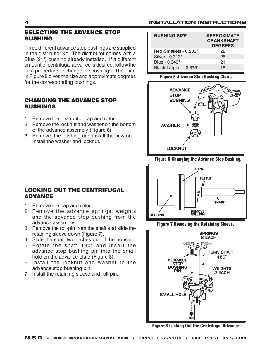 MSD 8388 Chrysler 318-360, Ready to Run Distributor Installation User Manual | Page 4 / 8