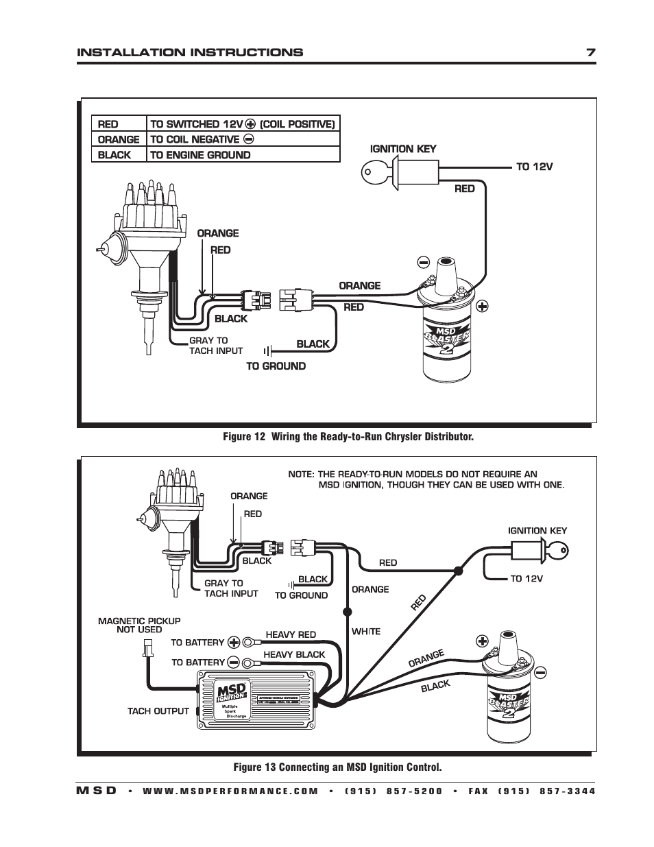MSD 8388 Chrysler 318-360, Ready to Run Distributor Installation User Manual | Page 7 / 8