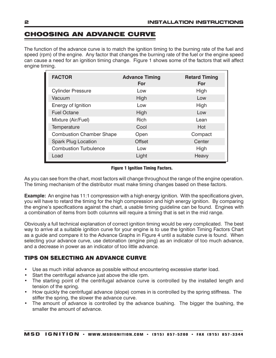 MSD 8584 Ford V8 351W Billet Distributor Installation User Manual | Page 2 / 8
