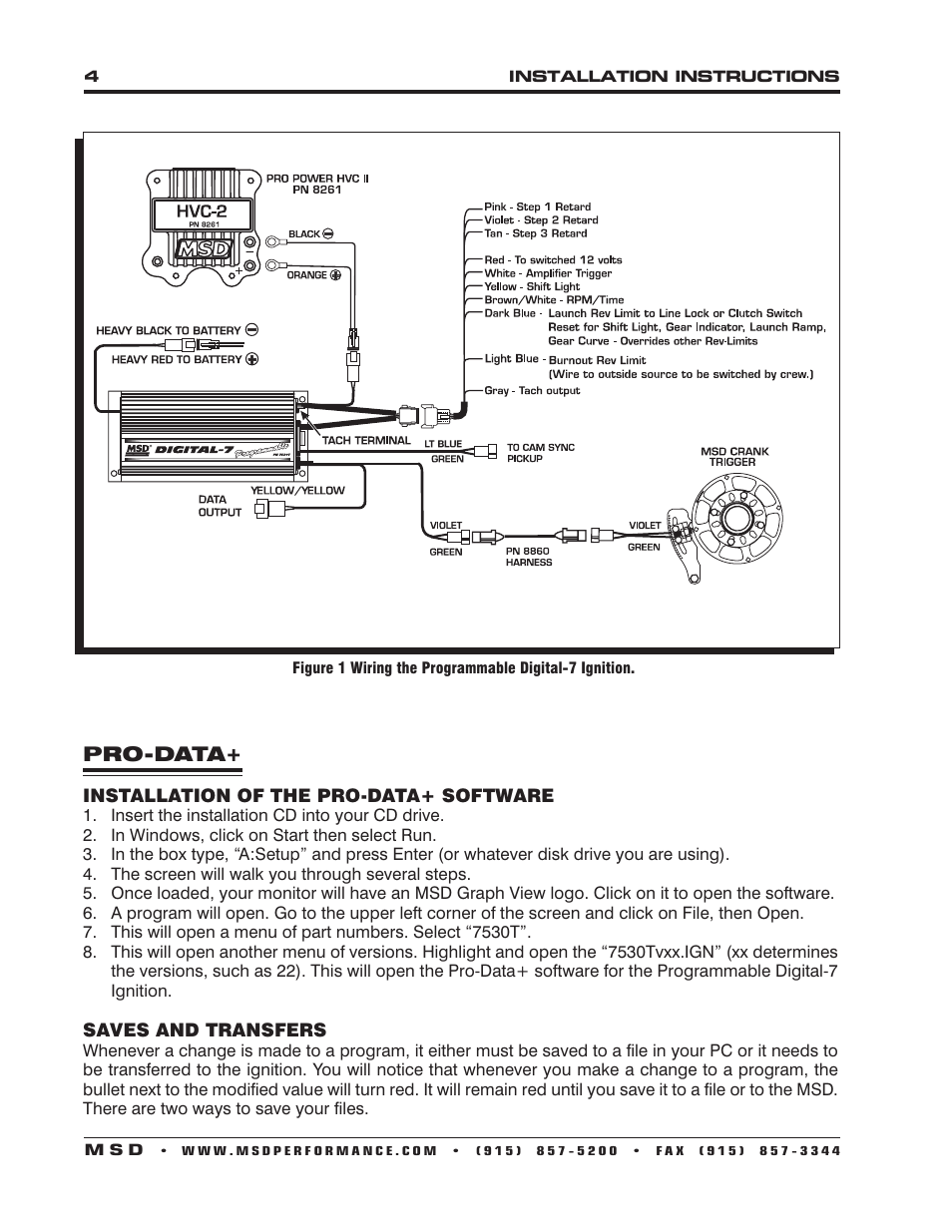 MSD 7530T Programmable Digital-7 Ignition Control Installation User Manual | Page 4 / 16