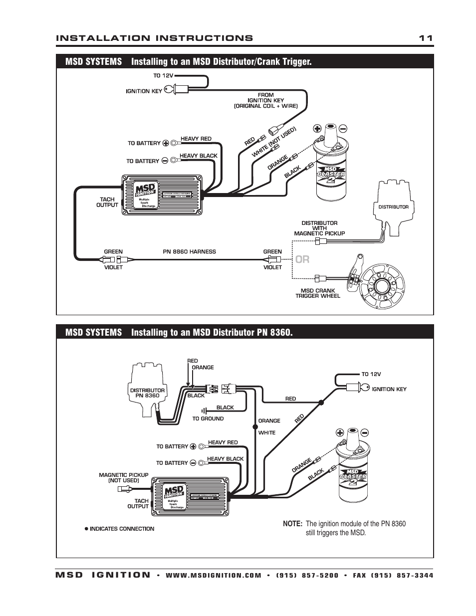 MSD 6430 6ALN Ignition Control Installation User Manual | Page 11 / 24