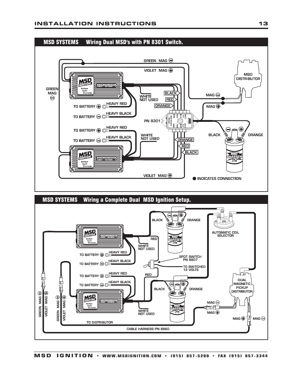 MSD 6430 6ALN Ignition Control Installation User Manual | Page 13 / 24