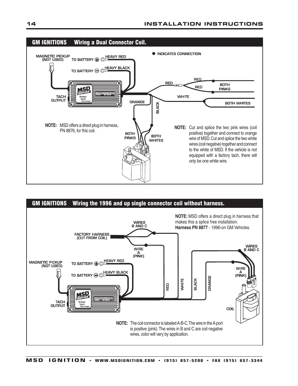 MSD 6430 6ALN Ignition Control Installation User Manual | Page 14 / 24