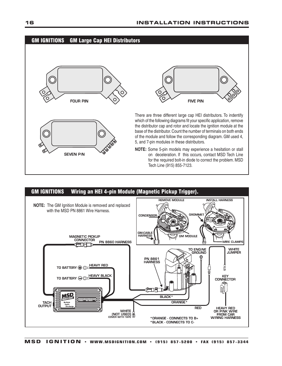 MSD 6430 6ALN Ignition Control Installation User Manual | Page 16 / 24
