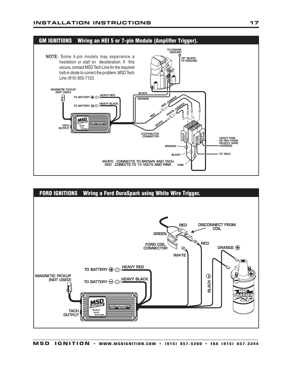 MSD 6430 6ALN Ignition Control Installation User Manual | Page 17 / 24