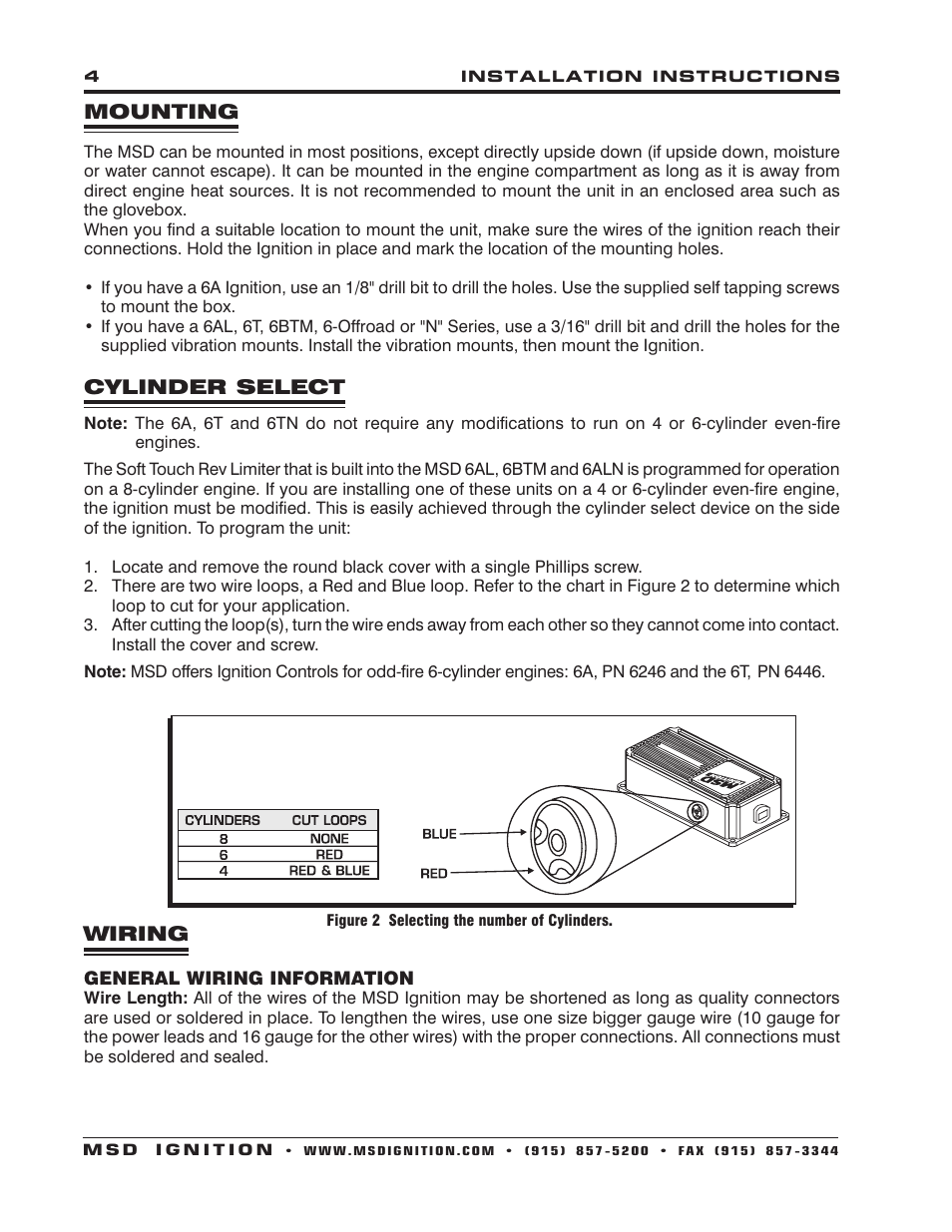 MSD 6430 6ALN Ignition Control Installation User Manual | Page 4 / 24