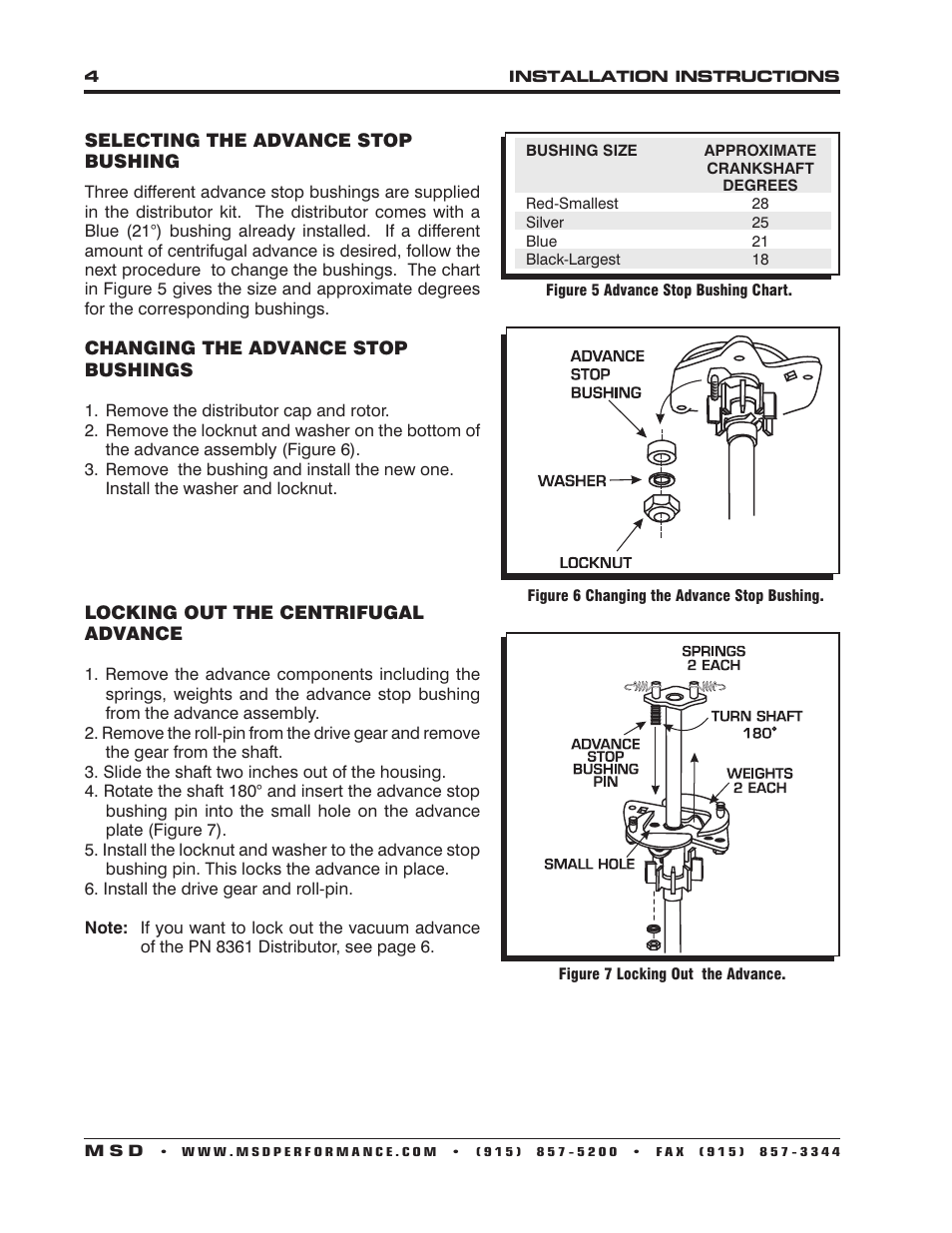 MSD 85551 Chevy V8 Pro-Billet Distributor Installation User Manual | Page 4 / 8