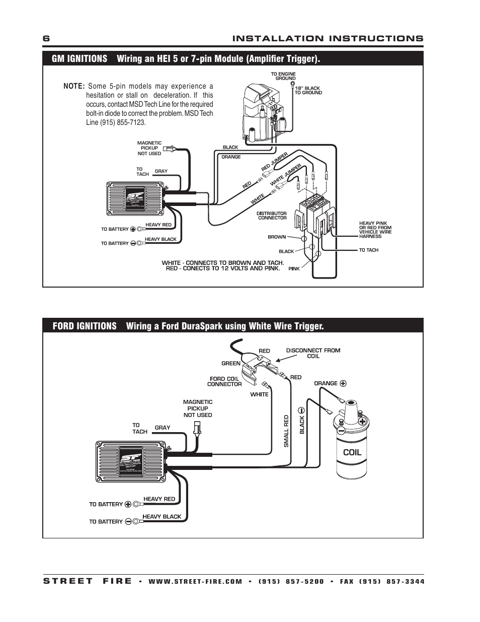 Coil | MSD 5520 Street Fire Ignition Control Installation User Manual | Page 6 / 12