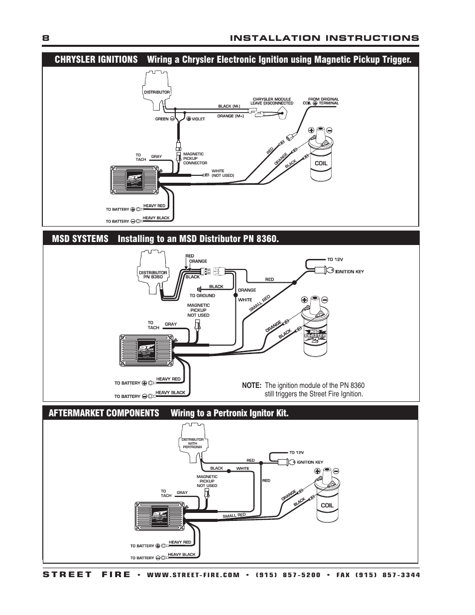 MSD 5520 Street Fire Ignition Control Installation User Manual | Page 8 / 12