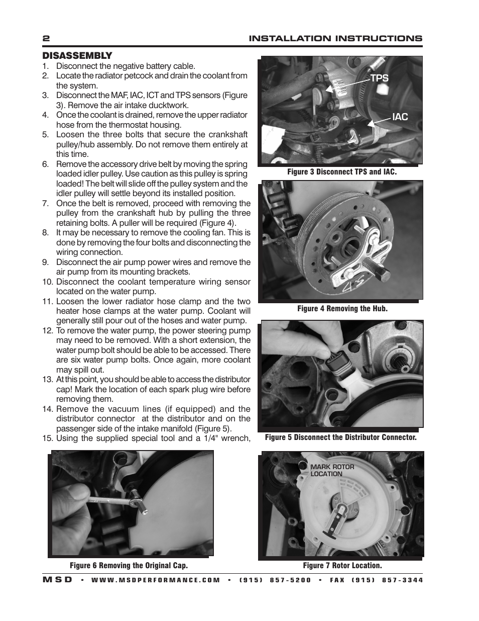 MSD 8381 GM LT-1 5.7L 93-94 Distributor Installation User Manual | Page 2 / 4